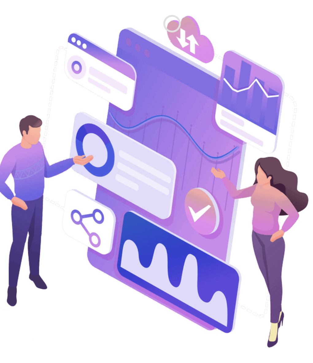 Illustration personages UX UI