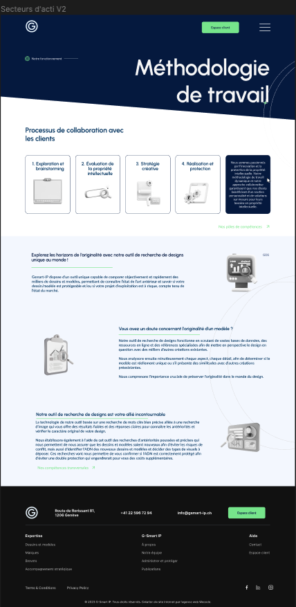 maquete d'un page website d'un coffee shop