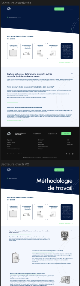 une maquete de site pour exemplifier le webdesign